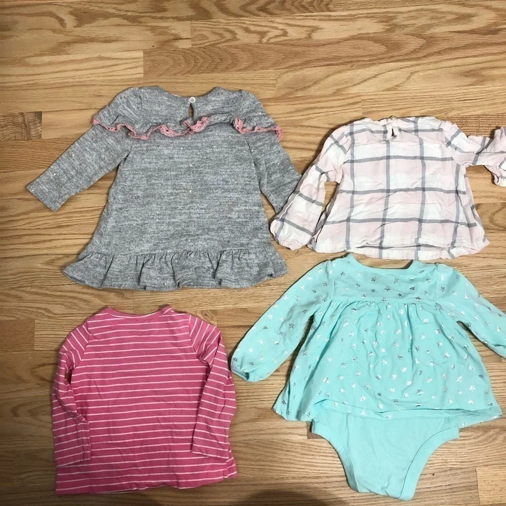 18 Months Long Sleeve Fall Winter Top Bundle Girls Baby Clothing Lot